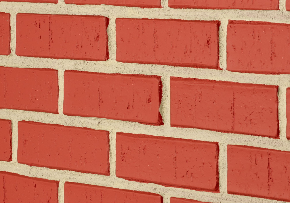 Contemporary Brick - Red Brick - Gray Grout